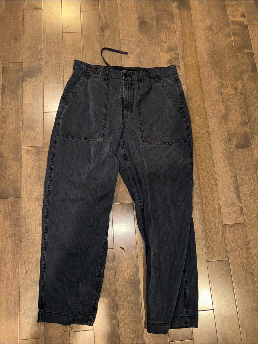 Lucky Brand Navy Cargo-Style Men's Baggy Pants 33x32